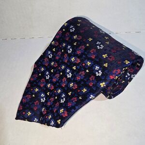 VINTAGE Via Veneto 100% Polyester Men's Blue‎ Flowered Tie